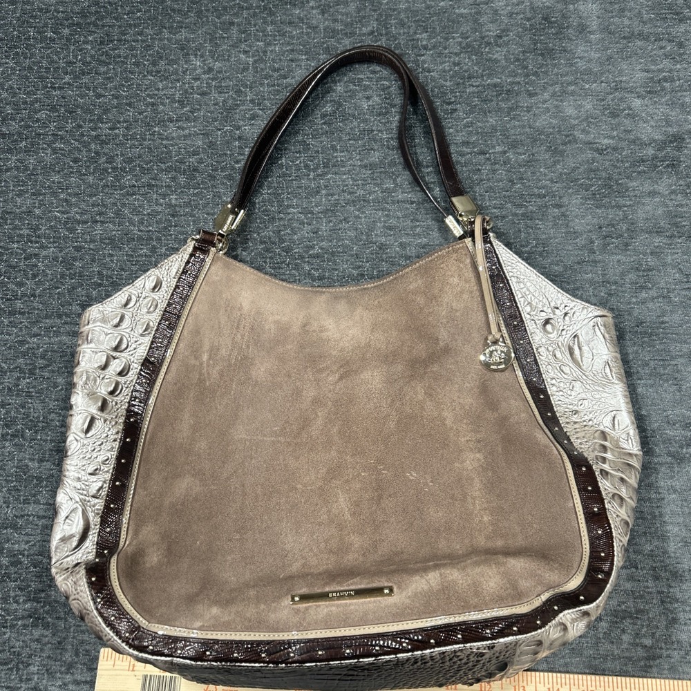 Brahmin Thelma Tote Chardonnay – Croc Embossed‎ & Suede